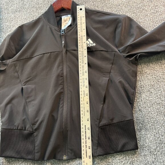 Adidas Women's Athletic Jogging Workout Full Zip Black Windbreaker Size XS - Picture 9 of 11